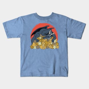 Dragon on a Pile of Dice Fantasy RPG Kids T-Shirt